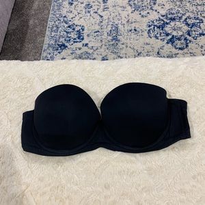 Black Strapless Bra
